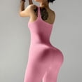 thumbnail image 4 of Women Casual Comfort Workout Halter Straight Leggings Jumpsuits Hidden Scrunch One Piece Adjustable Strap Yoga Outfit Rompers, 4 of 5