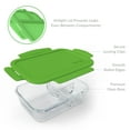 thumbnail image 5 of Bentgo Glass (Green) – Leak-Proof, 3-Compartment Oven-Safe Glass Lunch Container | Ideal for Portion-Control, Food Storage & Healthy On-the-Go Meals – FDA-Approved, BPA-Free, Food-Safe Materials, 5 of 7