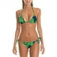 thumbnail image 2 of CLOOCL Sexy Bikinis Swimsuit 3D Print Palm Leaves Tropical Jungle Hawaii Women Straps Swimming Suit for Women Bikinis Set, 2 of 7