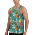 thumbnail image 2 of Fotbe Pineapple Pattern Men's Quick Dry Workout Tank Top Gym Muscle Tee Fitness Bodybuilding Sleeveless T Shirt Breathable Workout Shirt-X-Large, 2 of 9