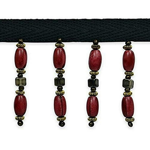Trims by the Yard 1 7/8" Beaded Fringe Multi Colors | (10 yard cut) Trim, 10 yd