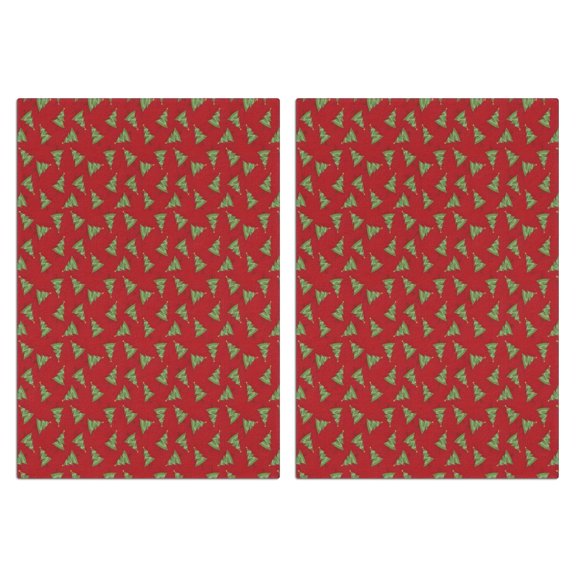 2 Pcs Funny Kitchen Towels,Red Christmas Tree Pattern Microfiber Dish Towels,Kitchen Tea Towels,Kitchen Towel Set (18" X 26")