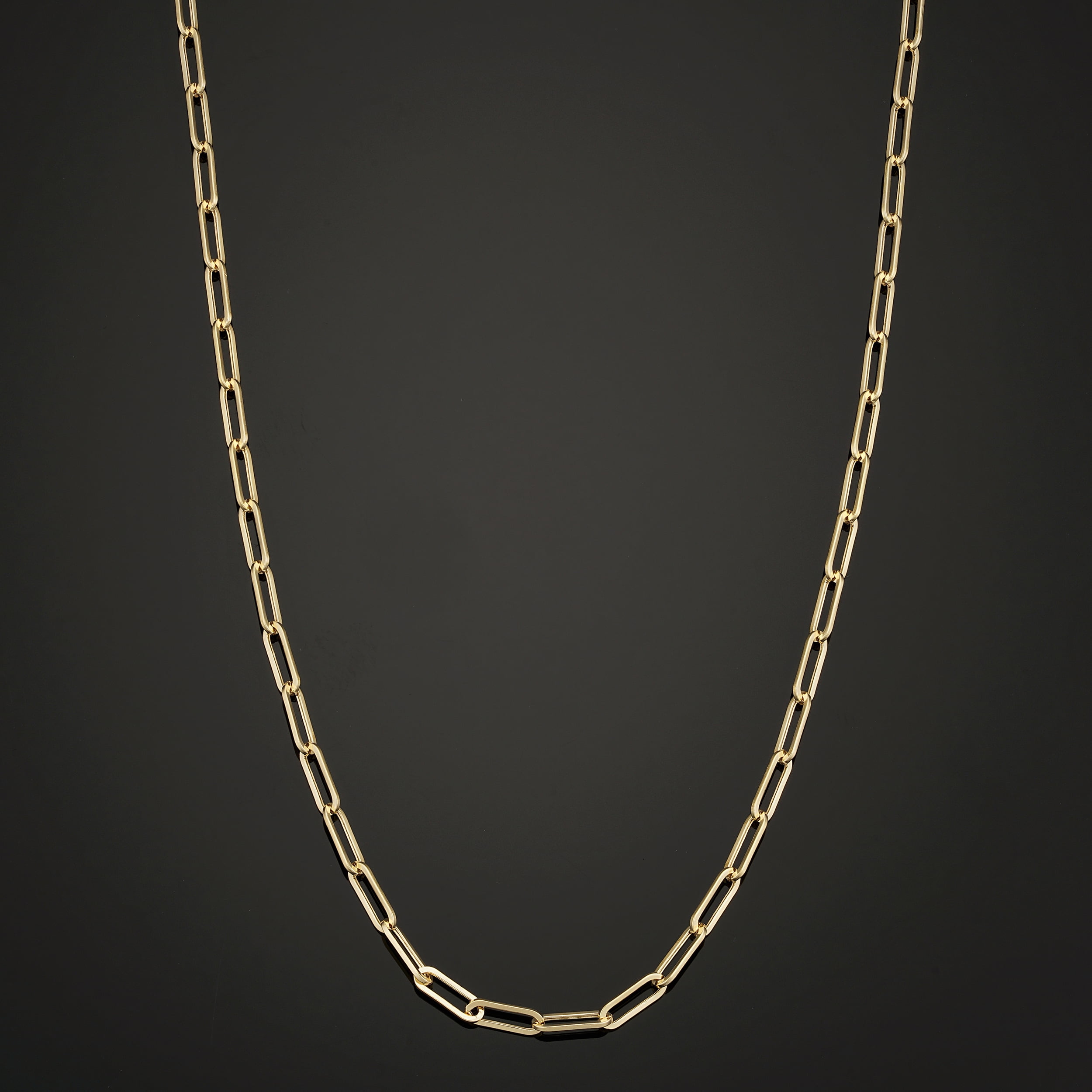Au Naturale 14k Yellow Gold Paperclip Link Chain Necklace (2.5 mm, 16 inch)