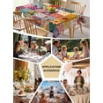 thumbnail image 5 of Spring Floral Table Cloth, Vintage Plaid Summer Botanical Colorful Waterproof Tablecloth for Rectangle Tables, Reusable Washable Fabric Table Cover for Restaurant Kitchen Dining Tables 52"x70", 5 of 6