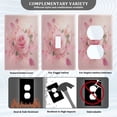thumbnail image 3 of Light Switch Cover Switch Plate Outlet Cover Plug Cover for Electrical Toggle Switch Pink Rose Pattern, 3 of 6