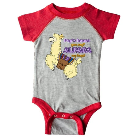 

Inktastic Pop s You Say ALPACA my Bags with Cute Jumping Alpaca Gift Baby Boy or Baby Girl Bodysuit