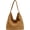 Yellow-brown, variant on Vintage Suede Tote Bag Fall Winter Retro Colors Versatile Commute Shoulder Bag Handbag Women Magnetic Closure Handbag