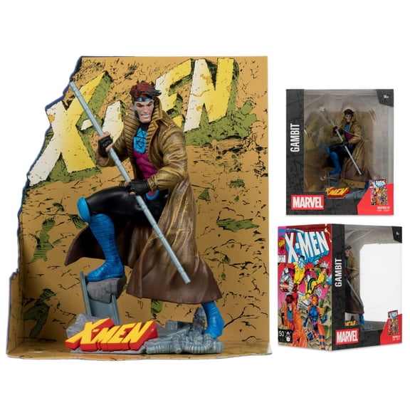Gambit 1:10th Scale Collectible with Scene (Marvel: X-MEN #1) - McFarlane Toys