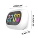 thumbnail image 3 of Reloj despertador digital LED con luces nocturnas para dormitorios, reloj despertador digital con espejo RGB, función de repetición y luz nocturna RGB, puerto de carga USB, alarmas para adolescentes y, 3 of 8