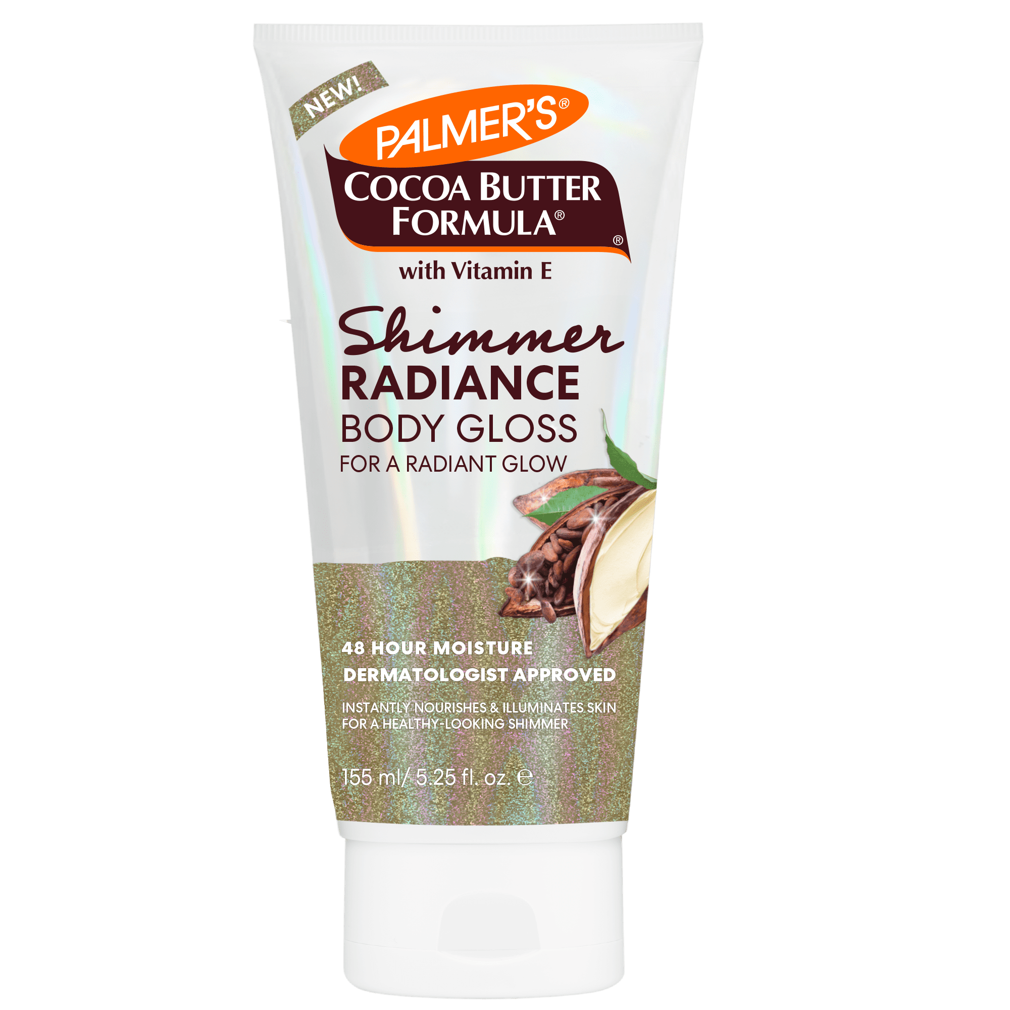 Palmer's Cocoa Butter Formula Shimmer Body Lotion with Vitamin E, Helps Blur Veins, Cellulite, and Marks, 48 Hour Moisture. 5.25 fl. oz.