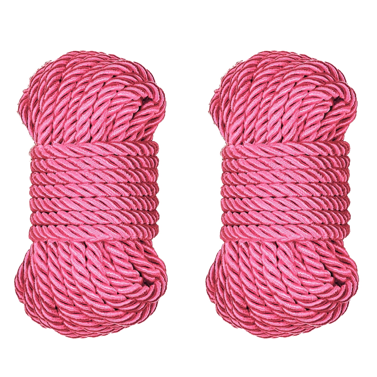 Braided Twisted Silk Ropes 8mm Diameter Soft Solid Braided Twisted