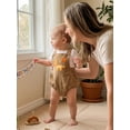 thumbnail image 4 of BemeyourBBs Baby Boy First Birthday Romper Overalls Outfit One Years Old 1st Birthday Clothes Sleeveless Square Neck Animal Balloon Embroidery Bodysuit Playsuit, 4 of 8