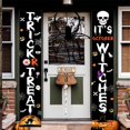 thumbnail image 3 of Halloween Ghost Banners Welcome Halloween Decorations Outdoor Halloween Hanging Sign for Front Door Trick Or Treat Banners Porch Signs Outside Yard fireplaces Party Supplies, 3 of 6