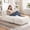 White, variant on Fulsmile 66" Bean Bag Chair for Adults Comfortable Lazy Sofa Chaise Longue with Folding Footstool for Indoor, Chevron Grey