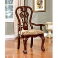 thumbnail image 2 of Formal Traditional Antique Dining Room Furniture 9pcs Set Brown Cherry Pedestal Base Dining Table w Leaf Padded Seat Intricate Design Dining Chairs, 2 of 9