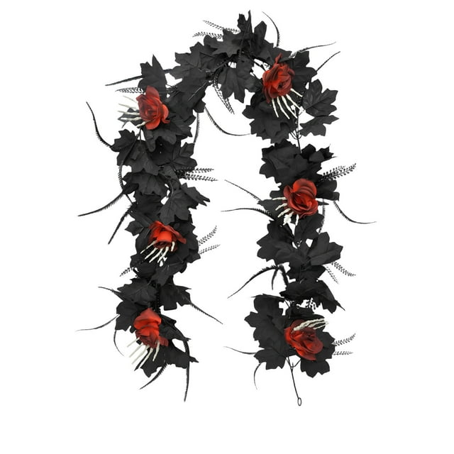 Halloween Artificial Fall Maple Leaf Fall Artificial Maple Leaves Simulation Maple Leaves Rattan for Harvest Halloween Thanksgiving Autumn Leaf Wedding Party Table Decor 5.9ft