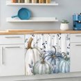 thumbnail image 6 of Blue Pumpkins Fall Sink Skirt 11"Wx13"L,Dustproof Under Sink Curtain with Self Adhesive Tape,Rustic Thanksgiving Watercolor Cabinet Curtain Cover for Bathroom Vanity,RV,Kitchen Cabinet Storage Shelf, 6 of 9