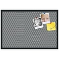 thumbnail image 2 of PinPix 36x24 Custom Cork Bulletin Board Quatrefoil Dk Grey Poster Board Has a Fabric Style Canvas Finish, Framed in Quatrefoil Dk Grey, by ArtToFrames (PinPix-583), 2 of 6