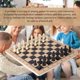 thumbnail image 5 of Wooden Chess Set International Chess Entertainment Game Chess Set with Folding Board, 5 of 5