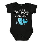 Inktastic Birthday Mermaid Girls Party Gift Girls Baby Bodysuit