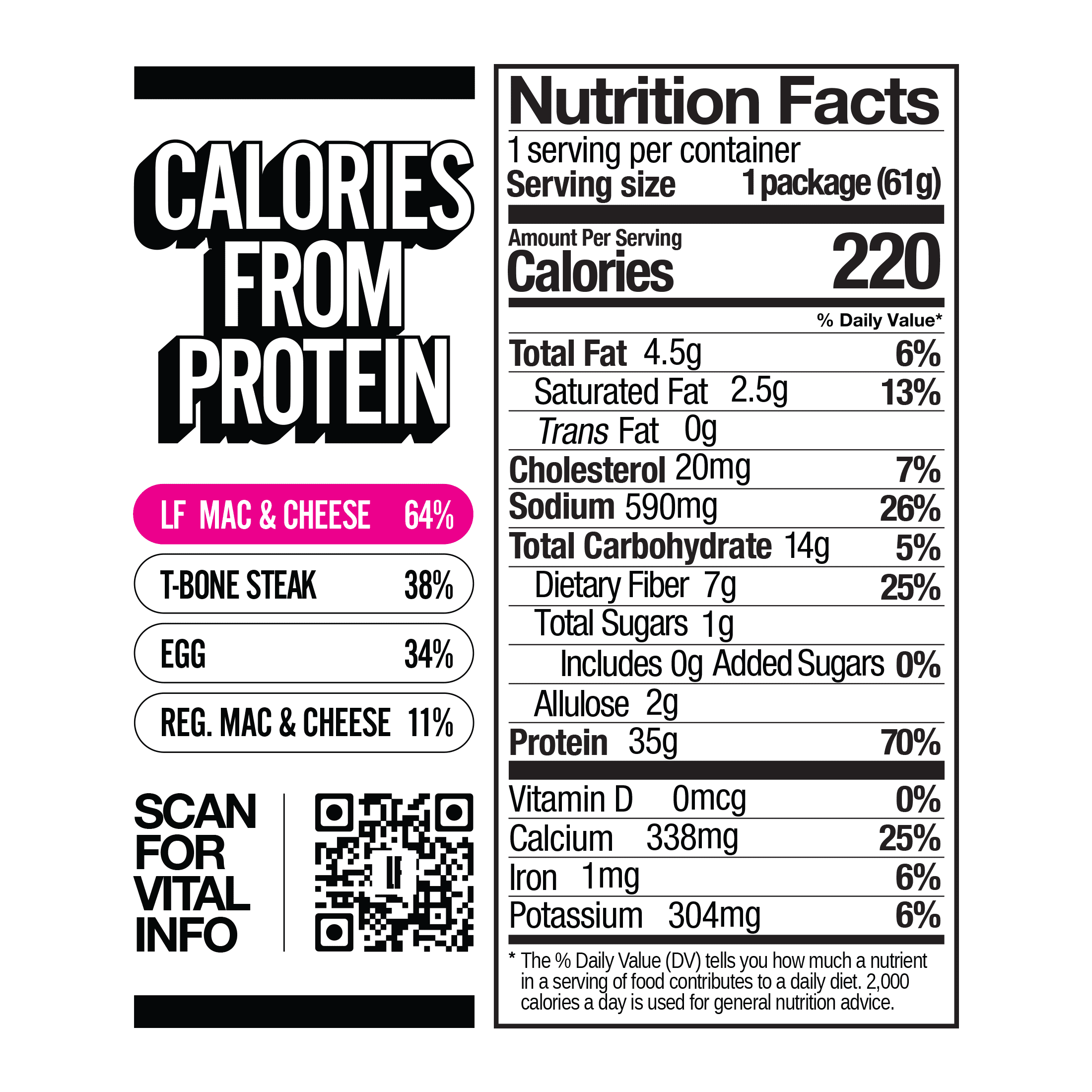 Legendary Foods Protein Pasta, Mac & Cheese, 35g Protein, 1 Cup, Keto Friendly, Gluten Free