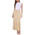 thumbnail image 2 of INSPIRE CHIC Work Pencil Skirt for Women's High Waist Pockets Slip Back Office Midi Bodycon Skirts XS Light Khaki, 2 of 6