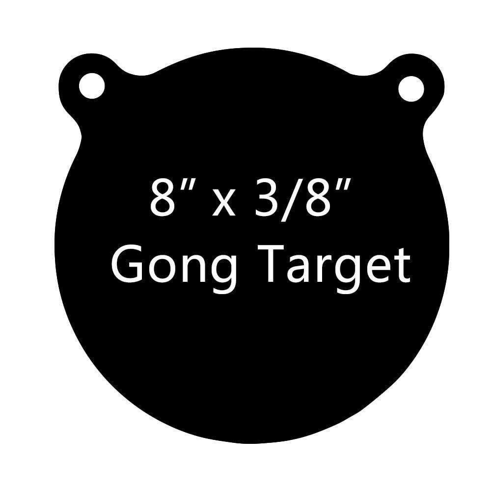 AR500 Steel Target Gong 6" -16" Painted Black Shooting Practice Plate for Interactive Shooting and Firearm Training at The Range