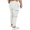 thumbnail image 2 of LEEy-World SweatPants for Men Men's Outdoor Hiking Pants Quick Dry Lightweight Wind Sun Protection Running Jogger Zipper Pockets White,L, 2 of 4