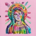 thumbnail image 6 of Wild Bobby Rainbow Painted Mother Mary Dean Russo Design Inspirational/Christian Women Graphic Tee, Light Pink, Medium, 6 of 6