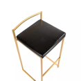 thumbnail image 3 of Heavenly Collection PU Stool with Gold Stainless Steel Frame SET OF 6, 3 of 7