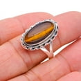 thumbnail image 2 of StarGems&reg; Natural Tiger Eye Handmade 925 Sterling Silver Ring 8.75 F1103, 2 of 6