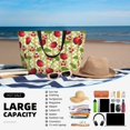 thumbnail image 5 of Wukai Cherries and Ladybirds Print Zipper Bag,large Beach Tote Bag,Waterproof Sandproof Bag,Grocery and Picnic Tote Travel Bag, 5 of 5