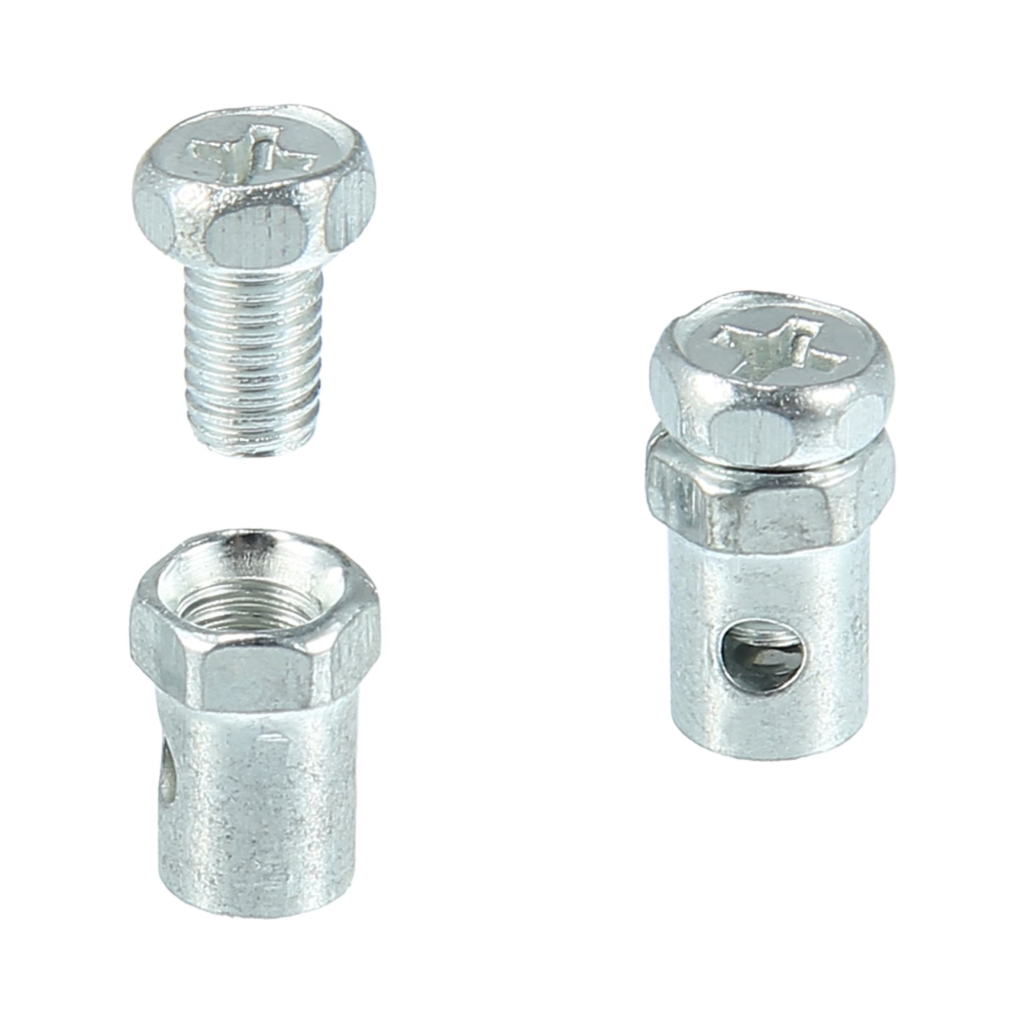 Unique Bargains 50Pcs 5mm Thread Dia Brake Cable Wire Solderless Nipple Screw
