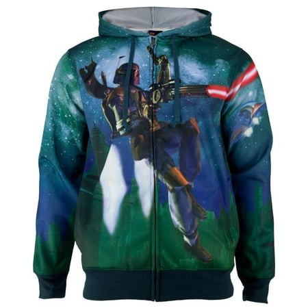 Star Wars - Bobas Flying Sublimated Costume Adult Zip