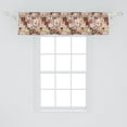 thumbnail image 2 of Ambesonne Moroccan Window Valance, Vintage Square Pattern, 54" X 12", Cream Dark Coral Brown, 2 of 3