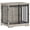 Greige, variant on 27.2" Dog Crate Furniture with Barn Door, Heavy Duty Wooden Kennel for Small Dogs up to 22 lb, White Brown