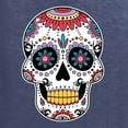 thumbnail image 5 of Wild Bobby Day Of The Dead Sugar Skull Pop Culture Unisex Graphic Hoodie Sweatshirt, Vintage Heather Navy, X-Large, 5 of 5