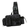 thumbnail image 4 of Fishing Tackle Bag Rod Holder Utility Bag Chest Pack for Men Women Trekking L Size Black Pattern, 4 of 10