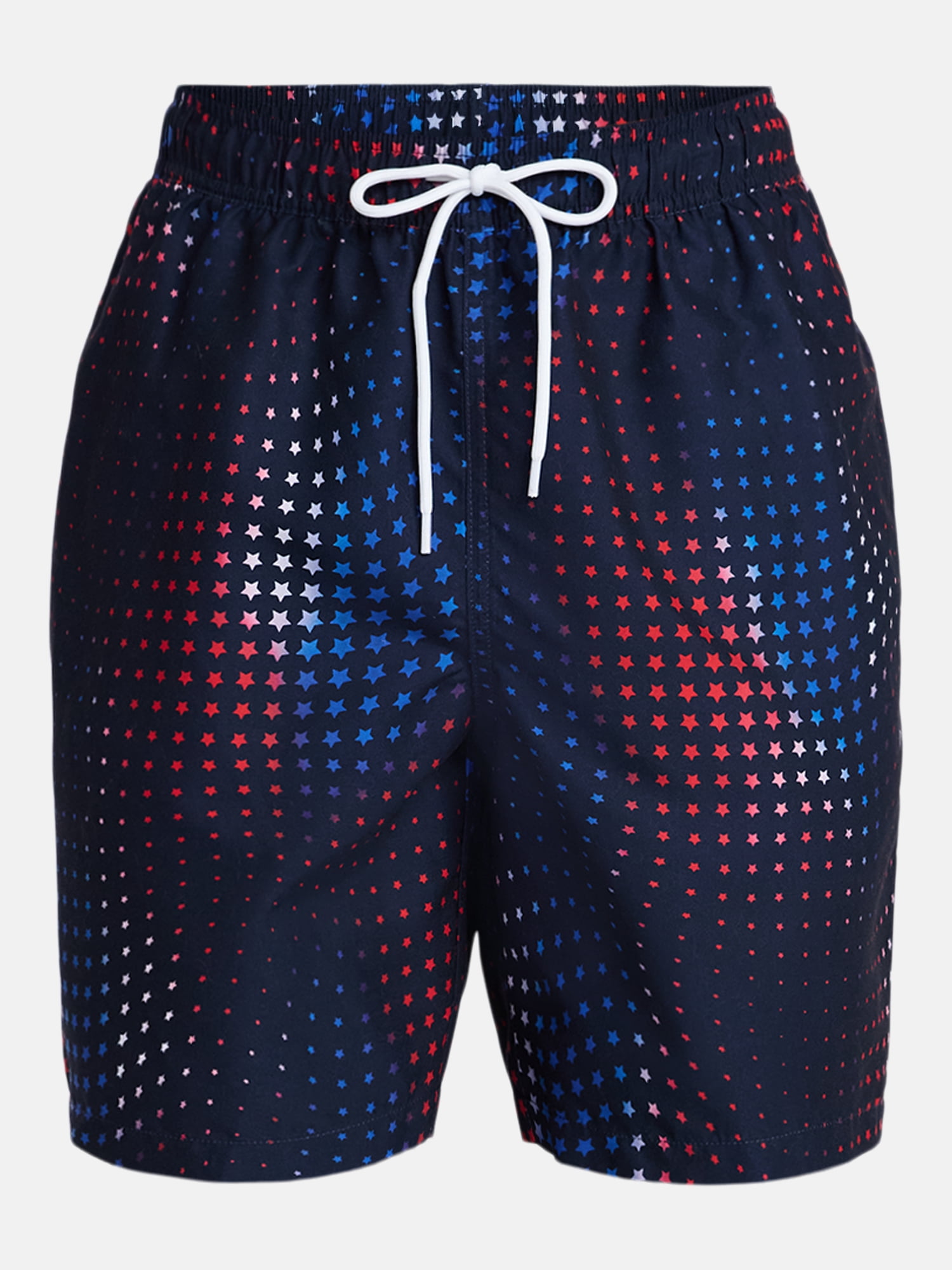 Fourth of July Men's & Big Men's Americana Swim Trunks from Way to Celebrate, 7" Inseam, Sizes S-3XL