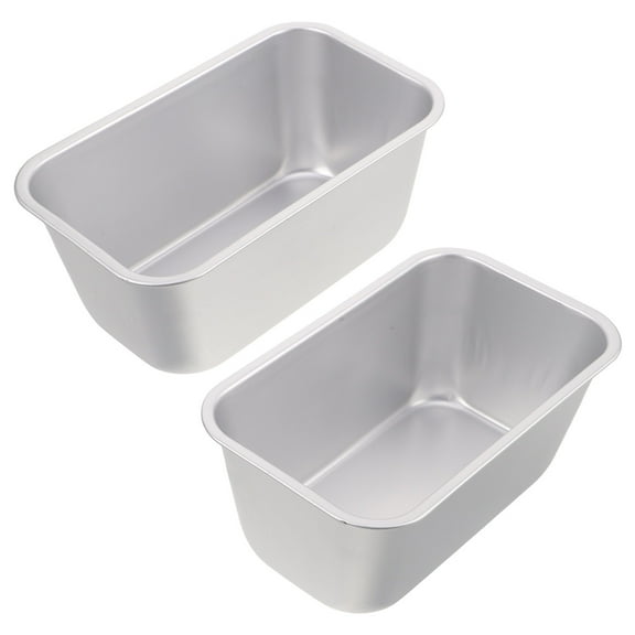 Hemoton 2 Pcs Rectangular Cake Mold Toast And Loaf Pan Smooth Surface Ideal For Christmas Baking Even Heat Conduction Dishwasher Safe
