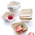 thumbnail image 2 of 2pcs Japanese Style Ceramic Sauce Dishes Snack Fruit Dessert Plate Square Food Dipping Bowls Appetizer Plates (Random Pattern), 2 of 8