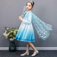thumbnail image 3 of Elsa Robe pour Filles Enfants à Manches Longues Robe de Fête à Paillettes Halloween Cosplay Costume de Princesse Robe d'Anniversaire Déguisement, 3 of 5