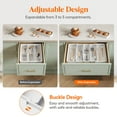 thumbnail image 4 of Utensil Organizer for Kitchen Drawers, Expandable Cooking Utensil Tray, Adjustable Cutlery Silverware Flatware Holder, Plastic Kitchen Spatula Tools and Gadgets Storage Divider, Large, White, 4 of 9