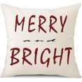 thumbnail image 4 of Fundas de almohada navideñas de 18 x 18, juego de 4 decoraciones navideñas Merry Christmas Believe Santa Clau, 4 of 5