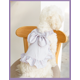 thumbnail image 1 of Falda elegante para mascotas con lazo para perros pequeños y medianos, vestido de princesa a rayas, tiras, gris, rosa (L) Rojo Verde, 1 of 5