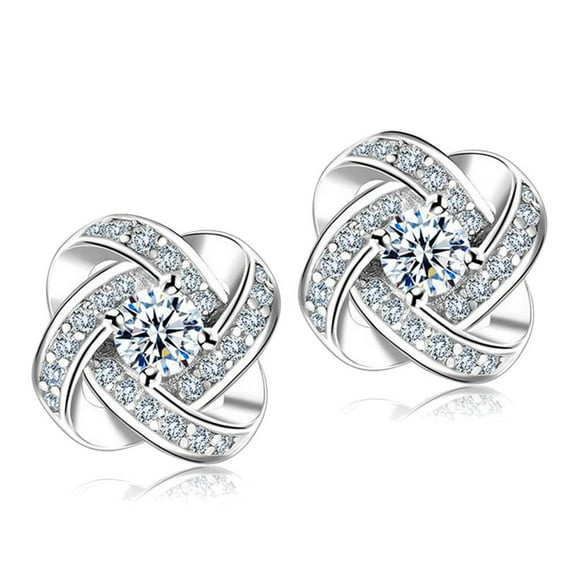 SDJMa Simple Fashion Diamond Eternal Star Earrings Stud Earrings For Women Earrings Fashion Jewelry,Suitable for Daily Life, Banque Party, Festival & Birthday Gift