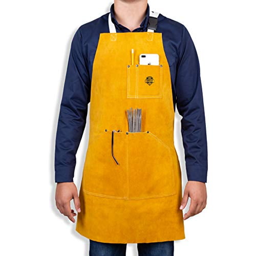 Heavy Duty Leather Welding Apron For Men Cowhide workman's apron 6