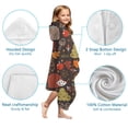 thumbnail image 7 of Cute Hedgehog and Mushroom Hooded Bath Towel，60"x35" for Ages 3 To 12 Kids, Quick Dry Lightweight Soft Microfiber Hood Beach Towel Cover Up for Kids, 7 of 7