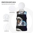 thumbnail image 6 of Gaeub Cat Astronaut Men's Mesh Basketball Jersey, Quick-Drying Sleeveless Top S-4XL, Loose Muscle Tank Top -Medium, 6 of 9