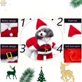 thumbnail image 3 of Disfraz de Papá Noel para perros y gatos, ropa navideña para mascotas Ropa linda de Papá Noel para perros Ropa navideña para mascotas con gorro de Papá Noel (L) Zhivalor HY-0070, 3 of 5